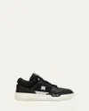 Amiri Black Low Top Sneakers With Logo Patch On The Tongue And Logo Lettering On The Heel In Leather Man In Black