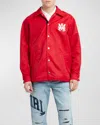 Amiri Logo Lapel Casual Jacket In Red