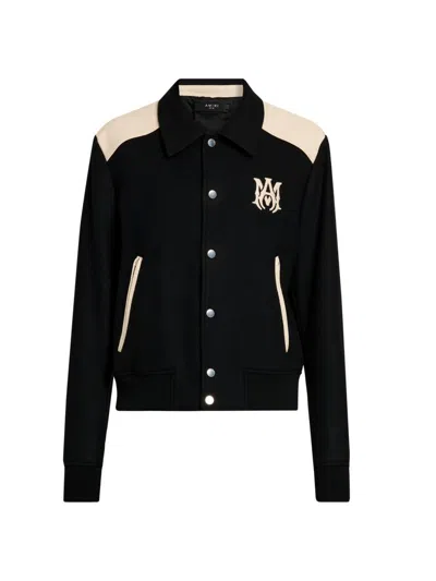 Amiri Men's Ma Colorblock Wool-blend Jacket In Black