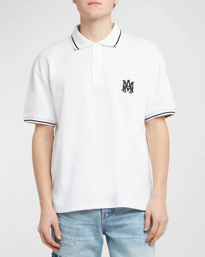 Amiri Men's Ma Core Logo Polo Shirt In White