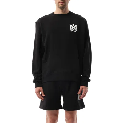 Amiri Logo-detail Crew Sweatshirt In Black