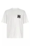 Amiri White Crewneck T-shirt With Logo Print On The Front And Logo Lettering On The Rear In White