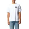 Amiri White Crewneck T-shirt With Logo Print On The Front And Logo Lettering On The Rear In Cotton Man In White/black