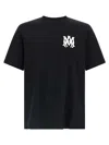 Amiri Jazz Wolf Black Crewneck T-shirt With Logo Lettering On The Front And Maxi Print On The Rear In Cott In Black