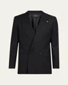Amiri Men's Ma Double-breasted Wool Blazer In Black