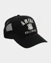 Amiri Structured Black Cap With Embroidered Lettering In Black
