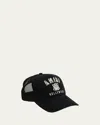 Amiri Structured Black Cap With Embroidered Lettering In Black
