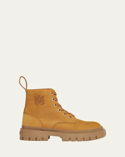 Amiri Men's Ma Jumbo Leather Lace-up Boots In Wheat