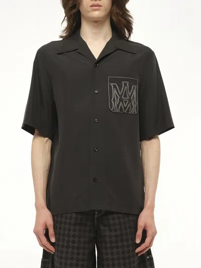 Amiri Modal Blend Shirt Chest Pocket In Black