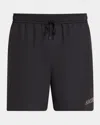 Amiri Black Cotton Short With Logo In Black