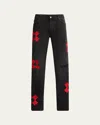 Amiri Men Black Denim Ma Quad Applique Skinny Jeans