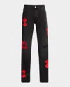 Amiri Men Black Denim Ma Quad Applique Skinny Jeans In Vintage Black