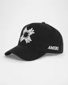 Amiri Ma Quad Logo-embroidered Canvas Cap In Black