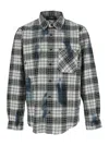 Amiri Ma Quad Bleach Splatter Flannel Button-up Shirt In Multi