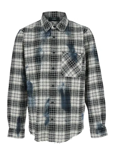AMIRI AMIRI MEN MA QUAD BLEACH FLANNEL
