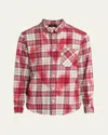 Amiri Mens Samba Regular-fit Check Cotton-flannel Shirt