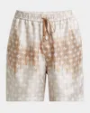 Amiri Monogram Bermuda Shorts In Camel