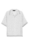 Amiri Mini Bowling Shirt For Men In Asphalt