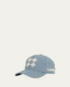 Amiri Men's Ma Quad Canvas Baseball Cap In Dusty Blue