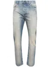 Amiri Bandana Repair Mid-rise Straight-leg Jeans In Antiqeindg