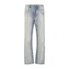 Amiri Stack Distressed Slim-leg Jeans In Blue