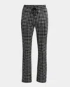 Amiri Mens Black Quad Flare Printed Woven Tracksuit Trousers Xl In Black