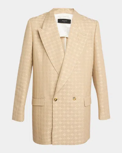 Amiri Men's Ma Quad Jacquard Blazer In Camel