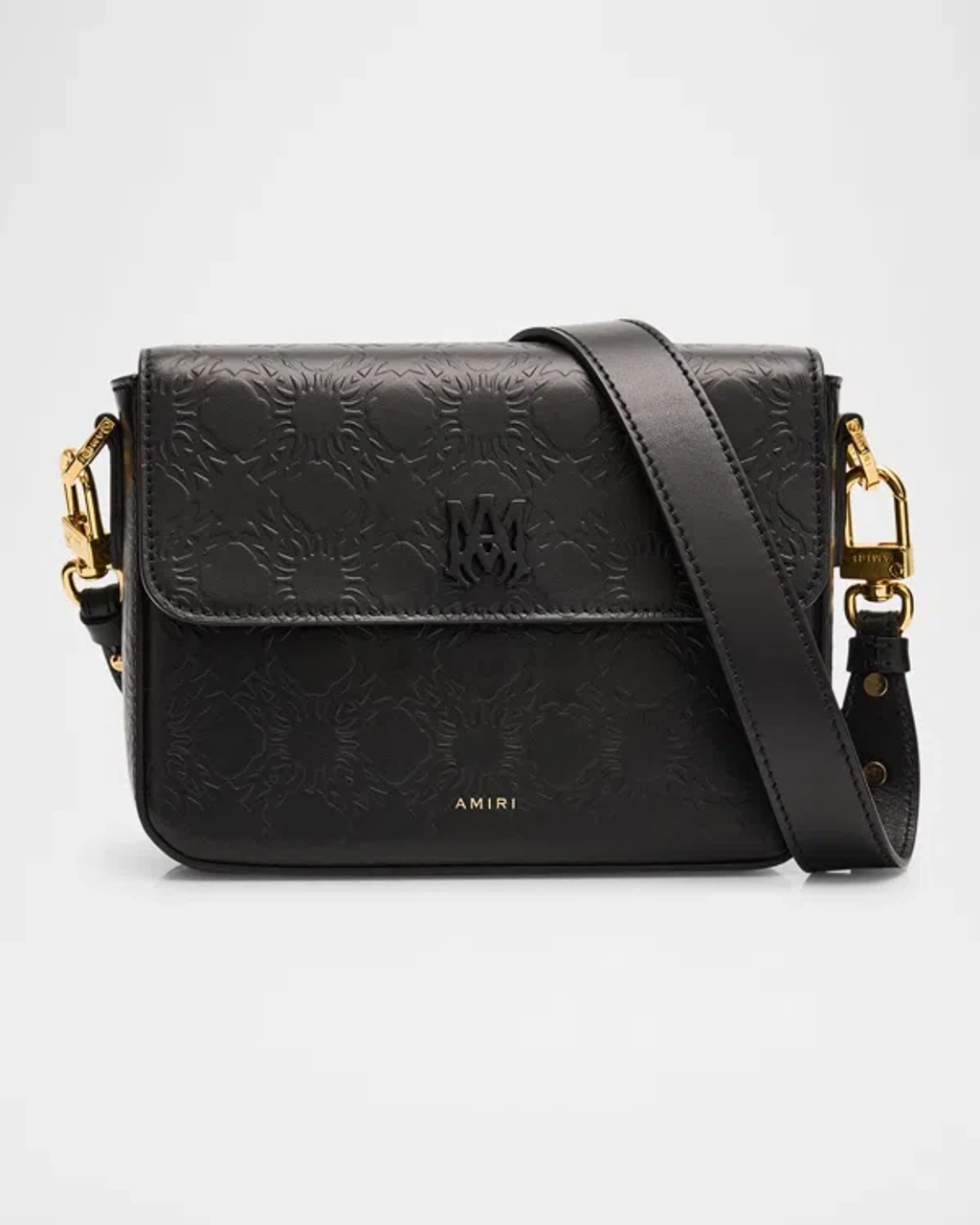 Amiri Men's Ma Quad Leather Crossbody Bag In Black | ModeSens