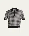 Amiri Quad Geometric Pattern Polo T-shirt