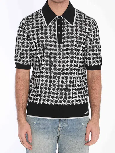 Amiri Men Ma Quad Polo Shirt In Black