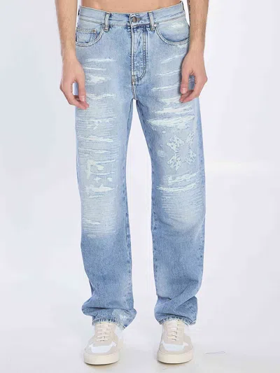 Amiri Men Ma Quad Repaired Jeans In Blue
