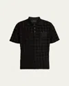 Amiri Logo-embroidered Cotton-blend Terry Jacquard Polo Shirt