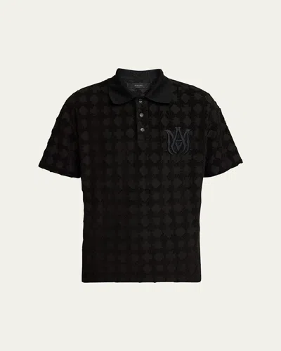 AMIRI MEN'S MA QUAD TOWELING POLO SHIRT