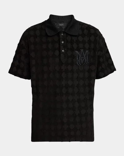 AMIRI MEN'S MA QUAD TOWELING POLO SHIRT