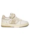 Amiri Men 'skyline' Beige Sneaker With Maxi Logo On The Side And Velcro Strap With Logo In Leather M In Neutral