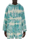 Amiri Tie-dye Distressed Hoodie In Sea Blue