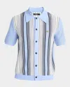 Amiri Script Stripe Viscose Shirt In Blue