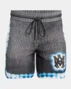 Amiri Men's Mesh Tie-dye Ma Pull-on Shorts In Black