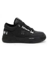 Amiri Men Black Sneakers With Logo Patch On The Side And Logo Lettering On The Rear In Leather Man In Black