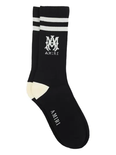 Amiri Men's Mini Striped Socks In Black