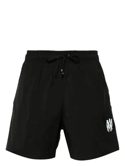 Amiri Men's Mini Swim Shorts With Drawstring Waist In Black