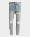 Amiri Straight Leg Mid-rise Distressed Trousers