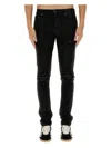 Amiri Distressed Slim Fit Jeans In Black