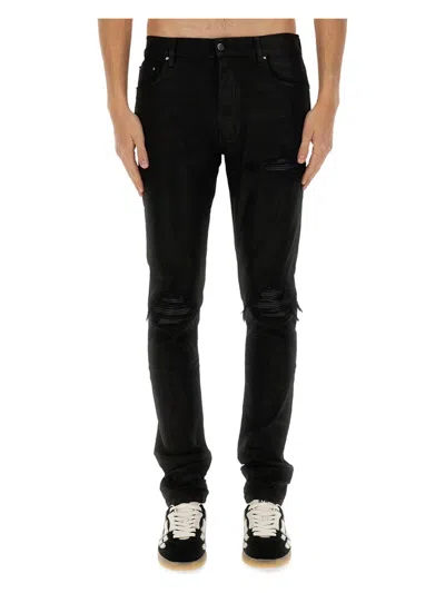 Amiri Mx1 Waxed Jeans In Black