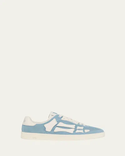 AMIRI MEN'S PACIFIC BONES SUEDE LOW-TOP SNEAKERS