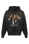 Amiri Graphic Print Hooded Sweater Kangaroo Pocket In Black