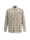 Amiri Light Camel Cotton Bleach Patch Flannel Bandana Shirt In Multi