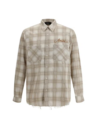 AMIRI AMIRI MEN PLAID FLANNEL SHIRT
