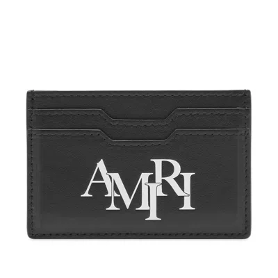 Amiri Men's Printed Staggeredlogo Card Holder In Black