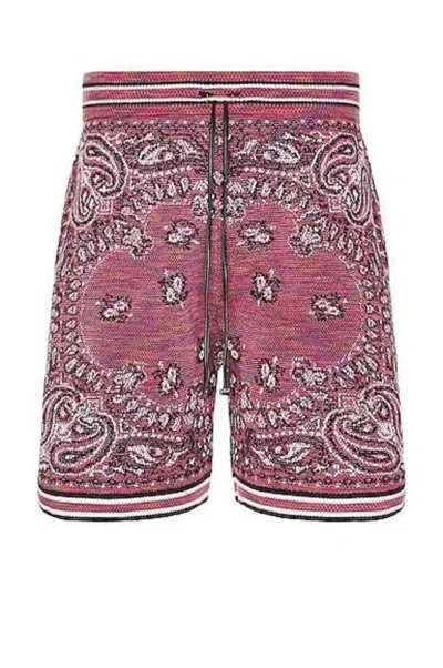 Amiri Paisley-print Track Shorts In Purple